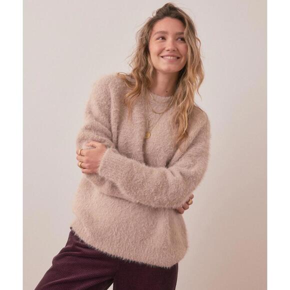 Marine Layer Sweaters - Women’s Marine Layer Teddy Eyelash Crewneck Sweater Size Medium Cozy Fall